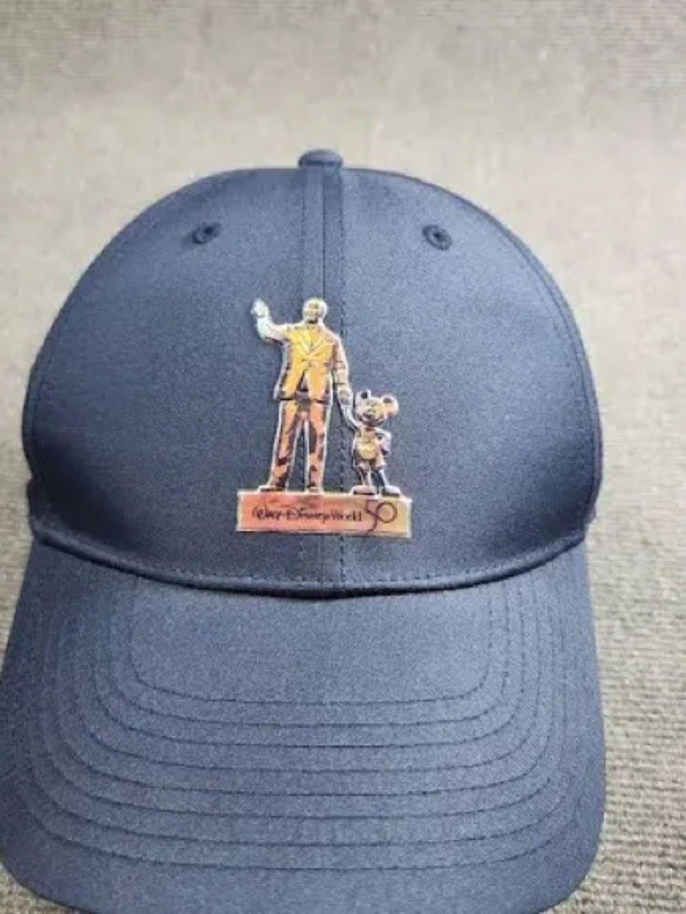 Disney World 50th Anniversary Nike Legacy91 Dri-FIT Navy Golf Hat Mickey Walt - Picture 3 of 4